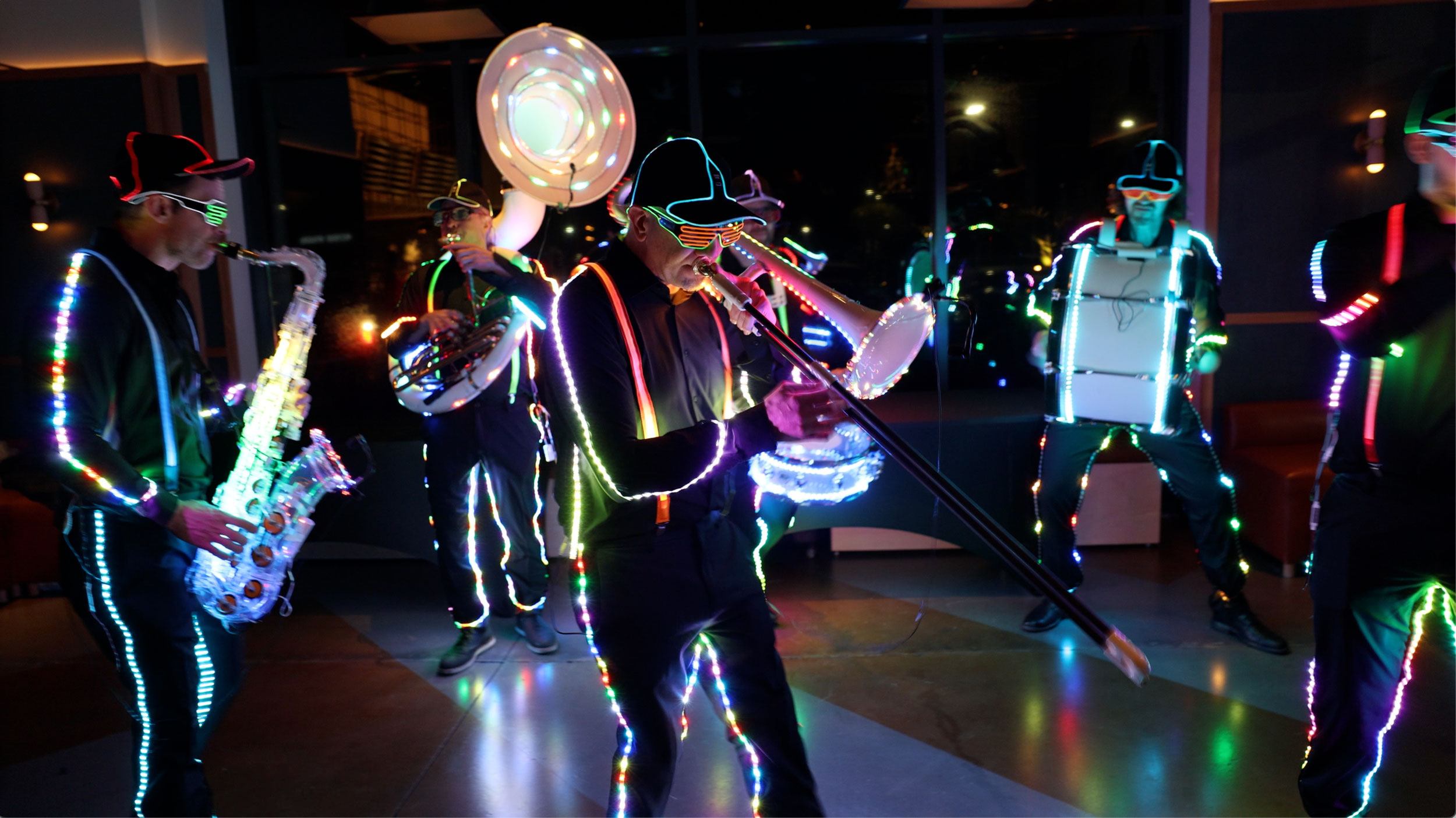 LED Flats performing live